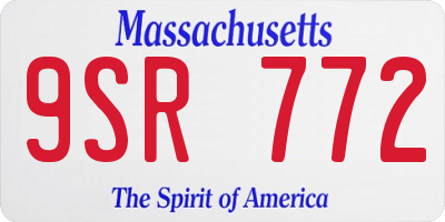 MA license plate 9SR772