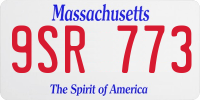 MA license plate 9SR773