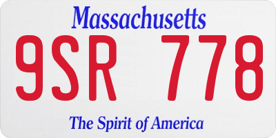 MA license plate 9SR778