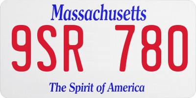 MA license plate 9SR780