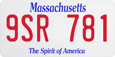 MA license plate 9SR781
