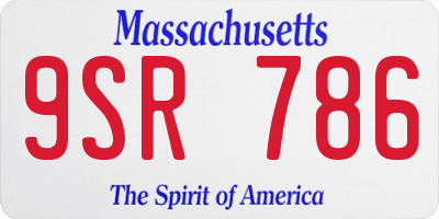 MA license plate 9SR786