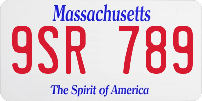 MA license plate 9SR789