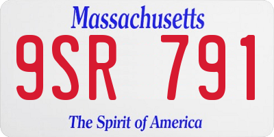 MA license plate 9SR791