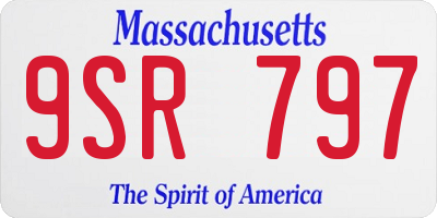 MA license plate 9SR797