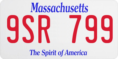 MA license plate 9SR799
