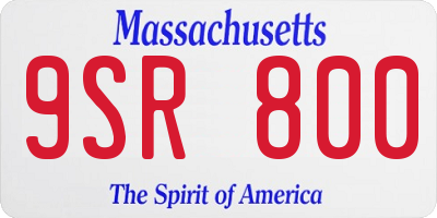 MA license plate 9SR800