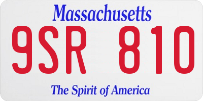 MA license plate 9SR810