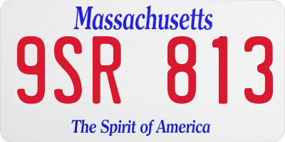 MA license plate 9SR813