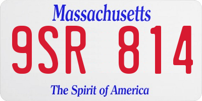 MA license plate 9SR814