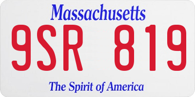 MA license plate 9SR819