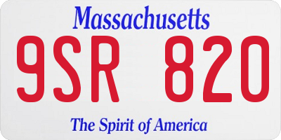 MA license plate 9SR820