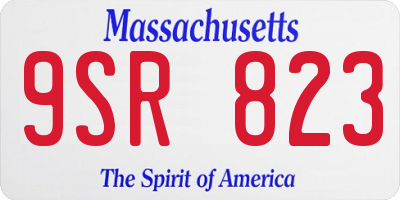 MA license plate 9SR823