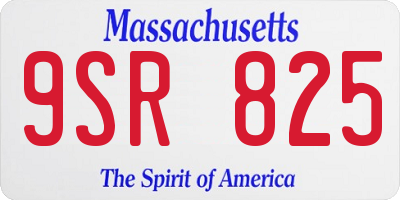 MA license plate 9SR825
