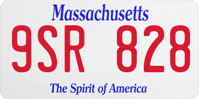 MA license plate 9SR828
