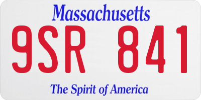MA license plate 9SR841