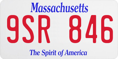 MA license plate 9SR846