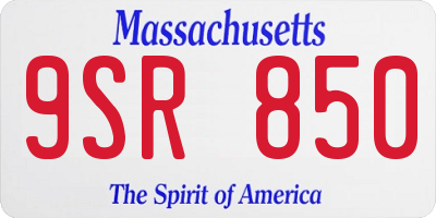 MA license plate 9SR850