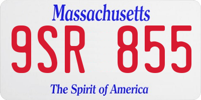 MA license plate 9SR855