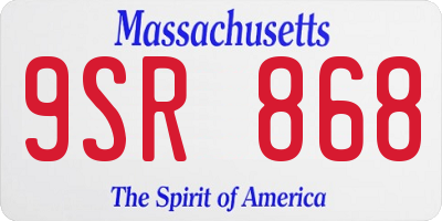 MA license plate 9SR868