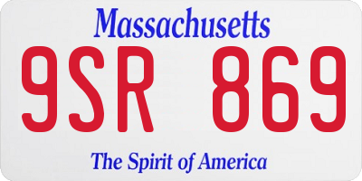 MA license plate 9SR869