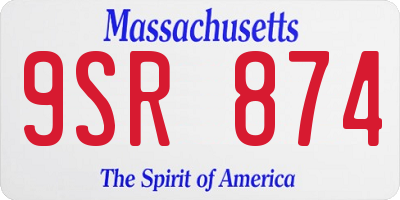 MA license plate 9SR874