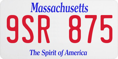 MA license plate 9SR875