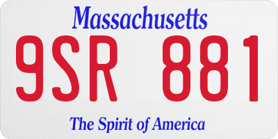 MA license plate 9SR881