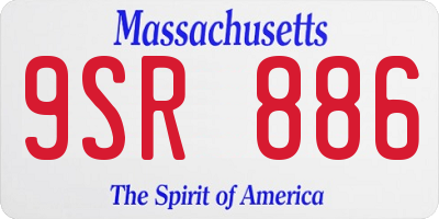 MA license plate 9SR886