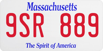 MA license plate 9SR889