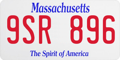 MA license plate 9SR896