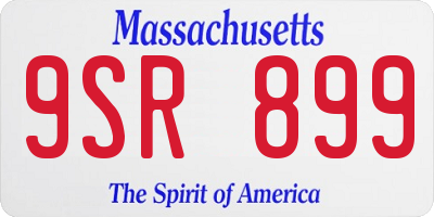 MA license plate 9SR899