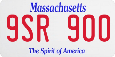 MA license plate 9SR900