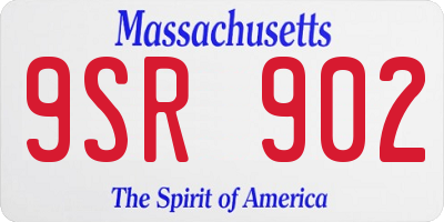 MA license plate 9SR902