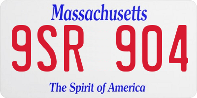 MA license plate 9SR904