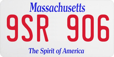 MA license plate 9SR906