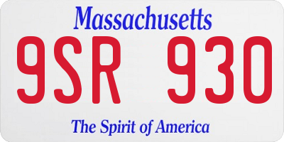 MA license plate 9SR930