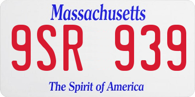MA license plate 9SR939