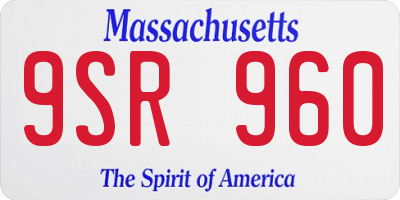 MA license plate 9SR960