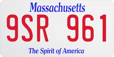 MA license plate 9SR961