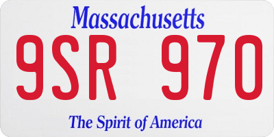 MA license plate 9SR970