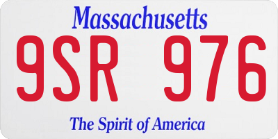 MA license plate 9SR976