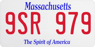 MA license plate 9SR979