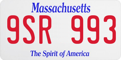 MA license plate 9SR993