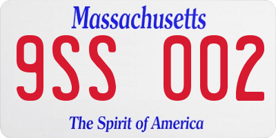 MA license plate 9SS002