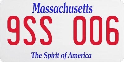 MA license plate 9SS006