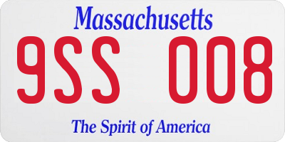 MA license plate 9SS008