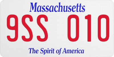 MA license plate 9SS010