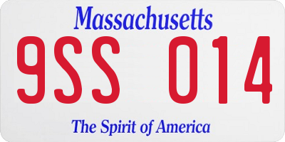 MA license plate 9SS014