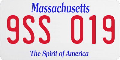 MA license plate 9SS019